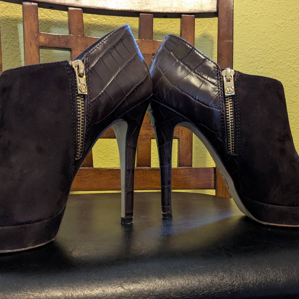 Michael Kors York Coffee High Heel Ankle Bootie